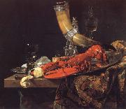 Willem Kalf, Still Life with the Drinking-Horn of the Saint Sebastian Archers-Guild,Lobster and Glasses